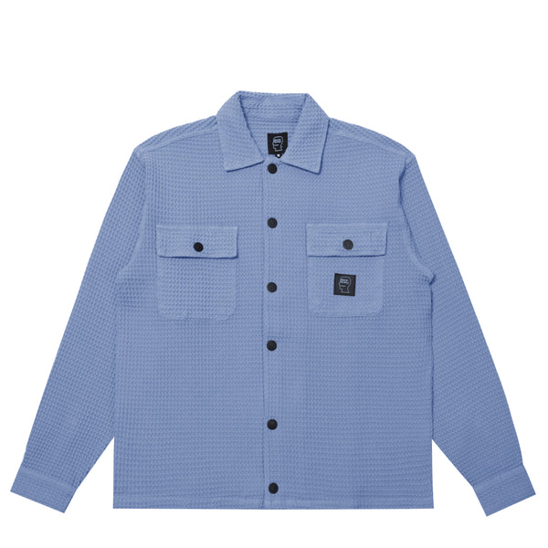 WAFFLE BUTTON FRONT SHIRT