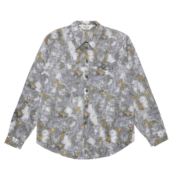 DISTORTED HEAT LONG SLEEVE BUTTON UP