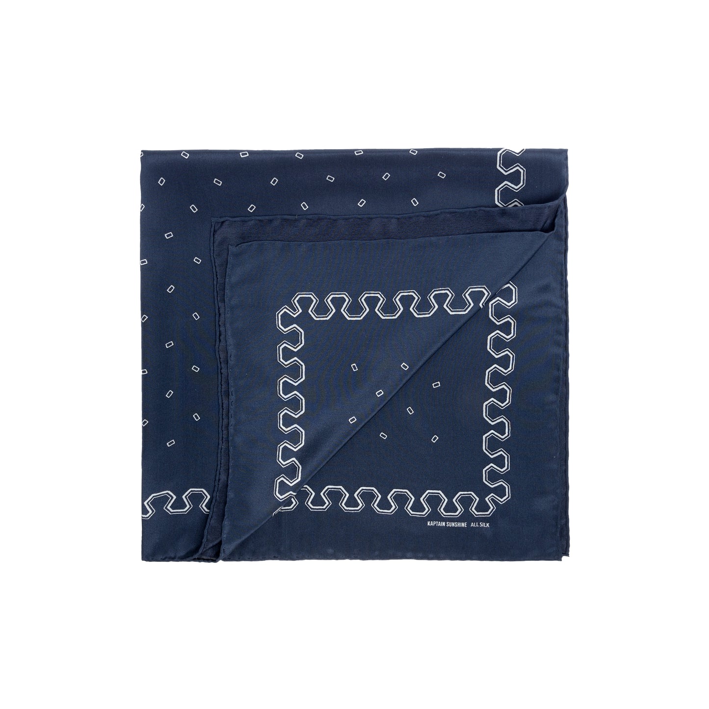 ALL SILK PRINTED BANDANA SQUARE DOT