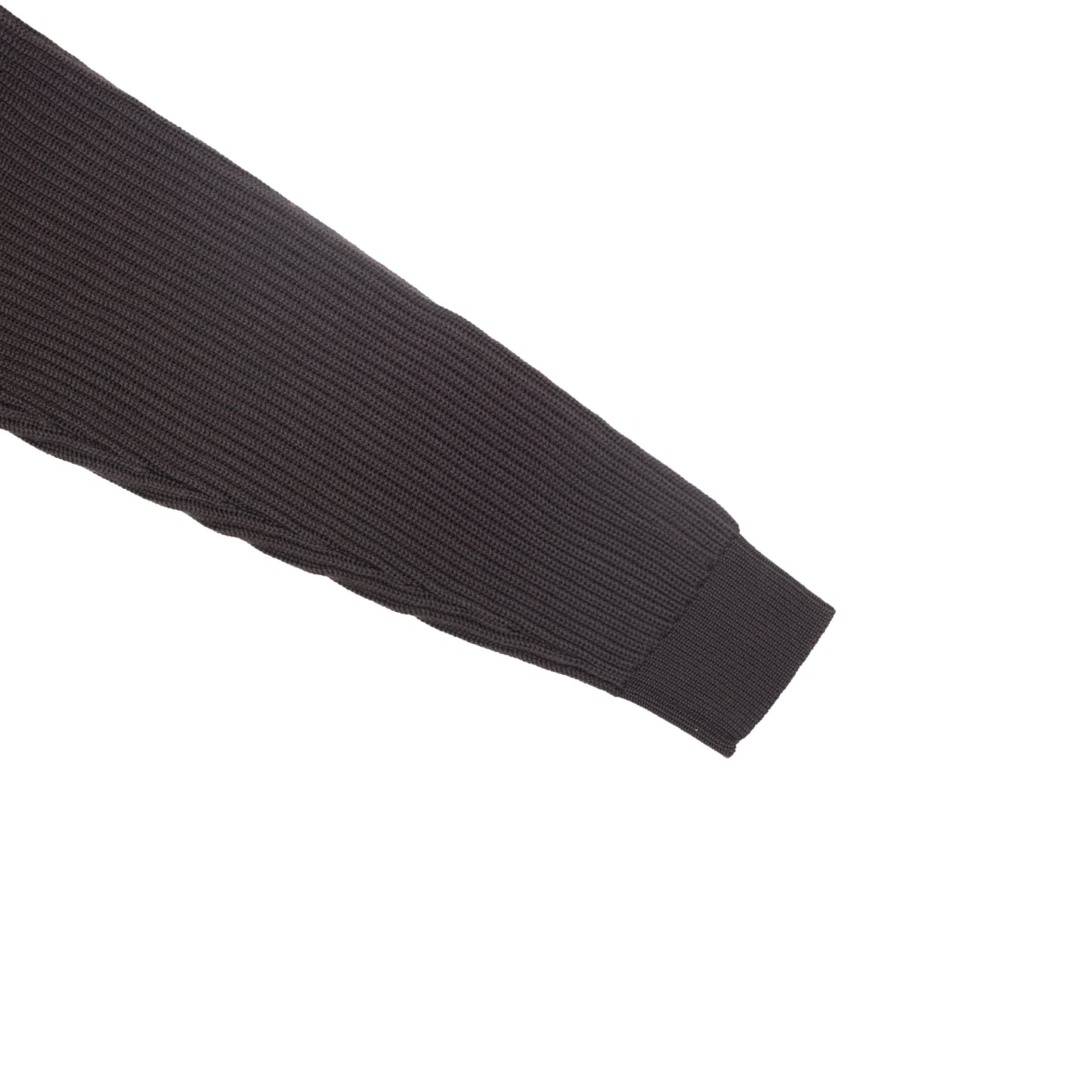 STAND COLLARED DOUBLE RIBBED KNIT