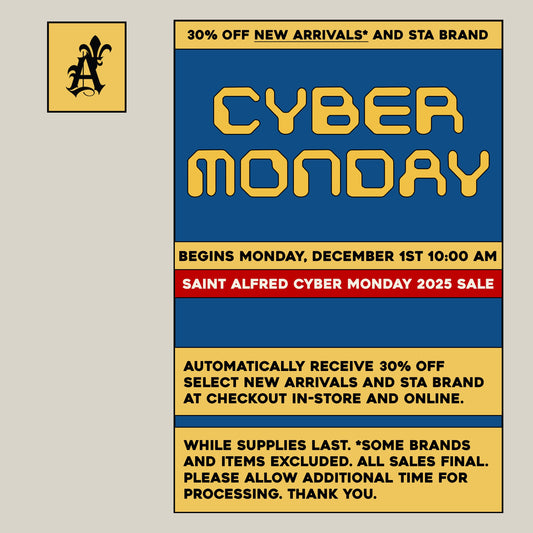 SAINT ALFRED CYBER MONDAY 2025 SALE