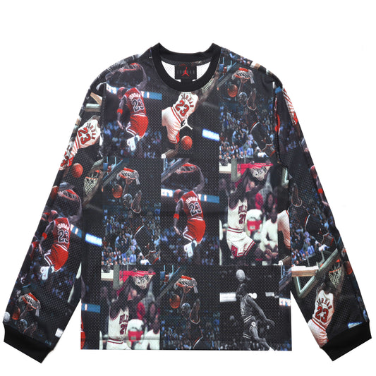 M J FLIGHT ALL-OVER PRINT LS JERSEY