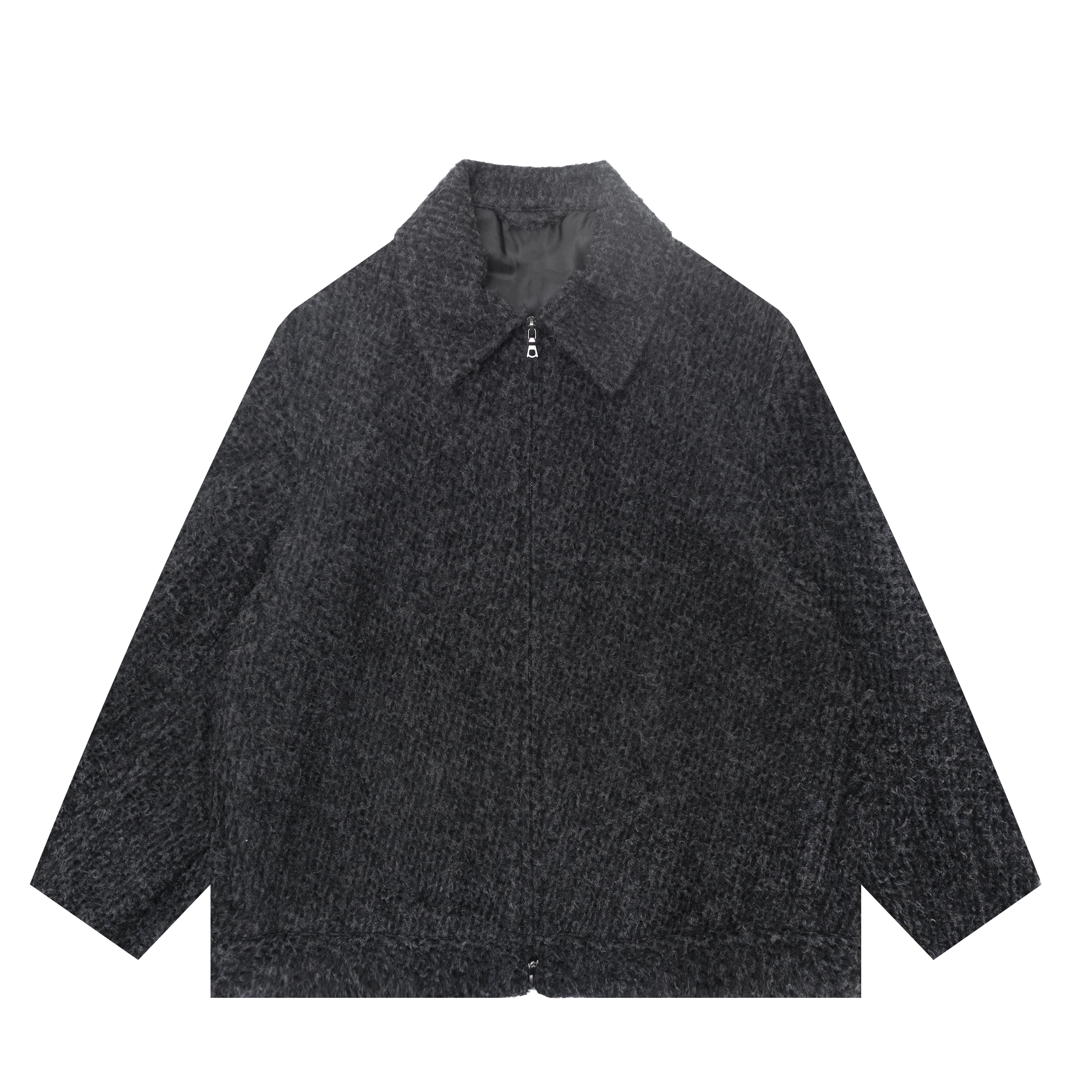 BRUSHED WOOL ZIP SHORT JACKET – Saint Alfred
