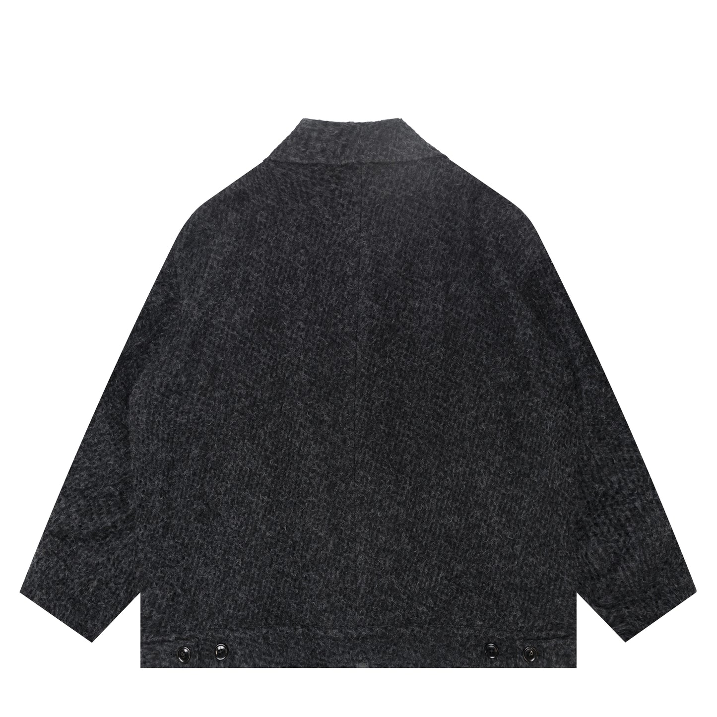 BRUSHED WOOL ZIP SHORT JACKET