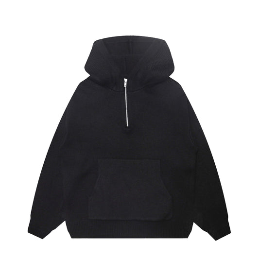QUARTER ZIP HOODED SWEATER - Saint Alfred
