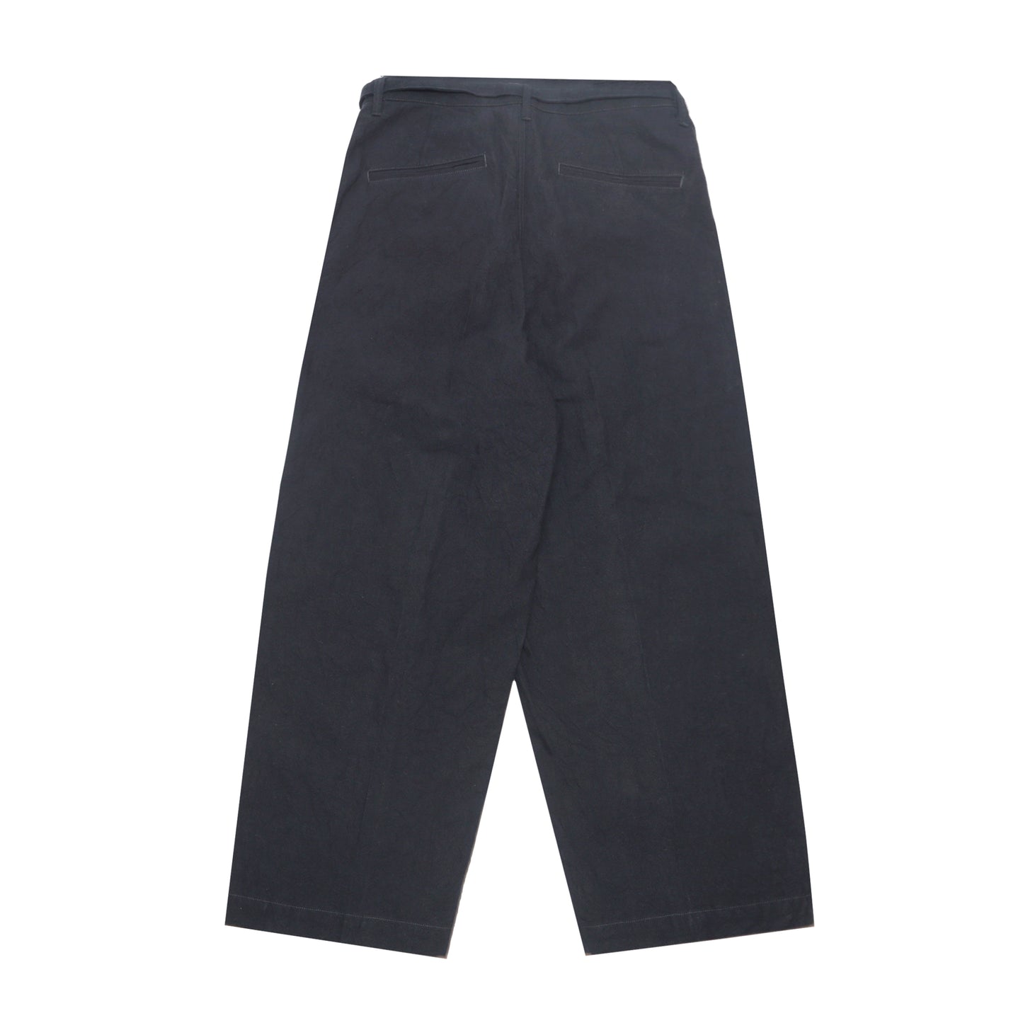 LINEN COTTON BELTED TROUSERS